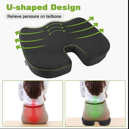 All-in-One Luxe Comfort Cushion/ Seat chair cushion for tail bone & back care