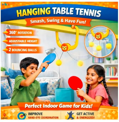 Indoor Hanging Table Tennis Trainer Set for Kids | Self Practice Ping Pong Toy