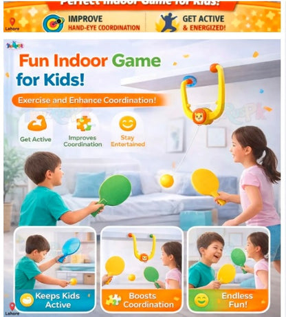 Indoor Hanging Table Tennis Trainer Set for Kids | Self Practice Ping Pong Toy