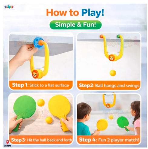 Indoor Hanging Table Tennis Trainer Set for Kids | Self Practice Ping Pong Toy
