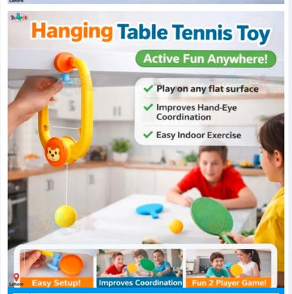 Indoor Hanging Table Tennis Trainer Set for Kids | Self Practice Ping Pong Toy