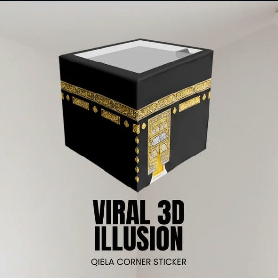 HOLY KAABA - 3D QIBLA STICKER - LARGE-16x16x16